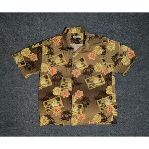 Tommy Bahama Hawaiian Shirt Silk Mens XL Floral